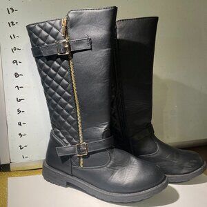 BLACK TALL BOOTS-GIRLS SIZE 5 FabKids